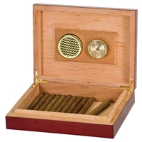 9.5" x 7.25" x 2" rosewood cigar humidor with cedar interior,... from ASI...