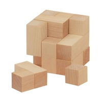 The 2 1/4" x 2 1/4" wood puzzle cubes provide a... from ASI 92531 Unique...