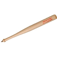 7.75" x .5" wooden baseball bat-shaped pen. Made in the USA.... from ASI...