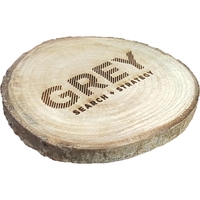 4" x 0.3125" Aspen bard edge wood coaster. Made in the... from ASI 92531...