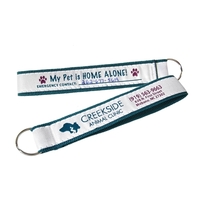 1" wide custom woven key strap with handy loop, large split... from ASI 92980...
