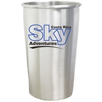 16 Oz. Single wall stainless steel pint cup