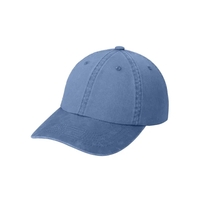 Garment-washed unstructured cotton cap with adjustable buckle closure and...