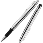 Chrome Bullet Grip Space Pen w/ Stylus and Clip