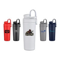 26-ounce stainless steel protein shaker bottle with double-wall...