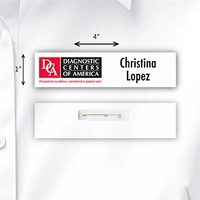 Laminated Personalized Name Badge (1" x 4") Rectangle