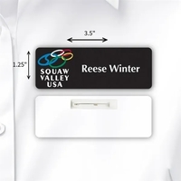 Laminated Personalized Name Badge (1.25"x3.5") Rectangle