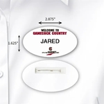 Laminated Personalized Name Badge (1.625"x2.875") Oval