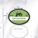 Laminated Personalized Name Badge (2.375"x3.25") Oval