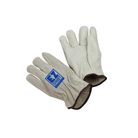 Cow grain, split leather back trucker glove