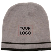 Double Stripe Acrylic Knit Beanie