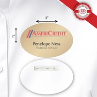 Laminated Personalized Name Badge (2"x3") Oval