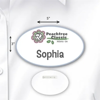 Laminated Personalized Name Badge (3"x5") Oval