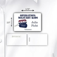 Laminated Personalized Name Badge/Tag (2.5"x3.75") Rectangle