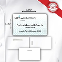 Durable laminated ID badge w/ full-color personalization, tamper resistance,...