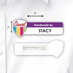 Laminated Personalized Name Badge (1"x3") Rectangle w/Shield