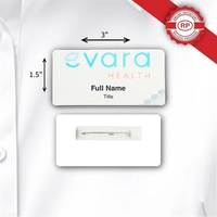 Laminated Personalized Name Badge (1.5"x3") Rectangle