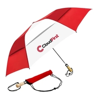 Vented folding golf-sized umbrella with unique automatic opening, 58" canopy...