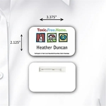 Laminated Personalized Name Badge (2.125X3.375") Rectangle