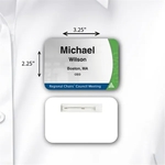 Laminated Personalized Name Badge (2.25"x3.25") Rectangle