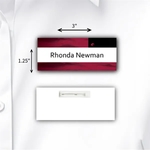 Laminated Personalized Name Badge (1.25"x3") Rectangle