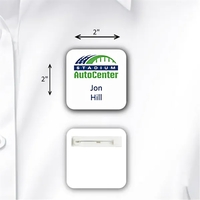 Name badge with a pin fastener.... from ASI 59080 Halls & Company