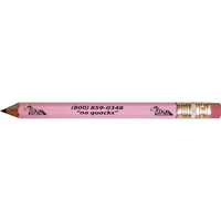 Hex golf pencil, eraser, 3 lines of custom text