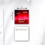 Laminated Personalized Name Badge (2x2") Square
