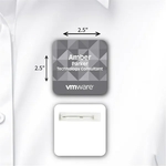 Laminated Personalized Name Badge (2.5x2.5") Square