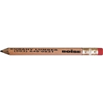 Round golf pencil, eraser, assorted colors, hot/foil stamped