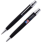 Black Zero Gravity Space Pen w/ Chrome accts US Flag Imprint