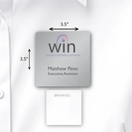 Laminated Personalized Name Badge (3.5"x3.5") Square