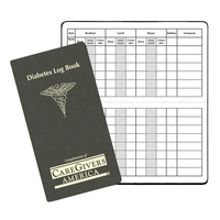 Saddle-stitched, diabetes Health log book with canyon cover. 56 pages... from...