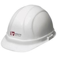 White hard hat, six point ratchet suspension. 1 color, 1 location,... from...