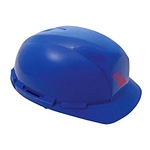 Blue hard hat, six point pin lock suspension