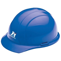 Blue hard hat, six point pin lock suspension. 1 color, 1... from ASI 79951...