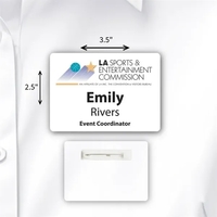 Durable laminated ID badge w/ full-color personalization, tamper resistance,...