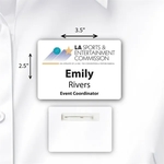 Laminated Personalized Name Badge (2.5"X3.5") Rectangle