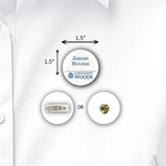 Laminated Personalized Name Badge (1.5" Diameter) Circle