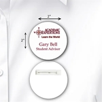 Laminated Personalized Name Badge (2x2") Round
