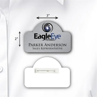 Laminated Personalized Name Badge (2"x3") Rectangle w/Oval
