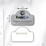 Laminated Personalized Name Badge (2"x3") Rectangle w/Oval