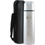 16.9 oz. Stainless Steel Thermos with Vinyl Case- Laser