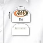 Laminated Personalized Name Badge (2x2.875") Rectangle