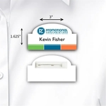 Laminated Personalized Name Badge (1.625x3") Rectangle