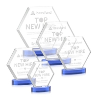 The Barnett Award features a beautifully beveled Starfire Crystal Hexagon...