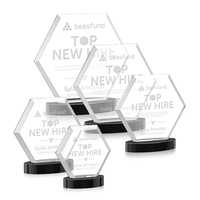 The Barnett Award features a beautifully beveled Starfire Crystal Hexagon...