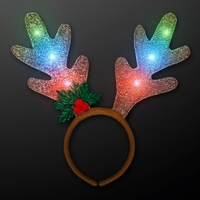 Golden Antlers Blinky Christmas Headband: Blank Pricing... from ASI 34194...