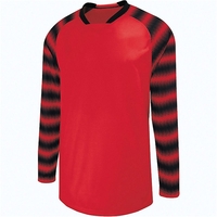 Adult goalkeeper soccer jersey, 100% polyester wicking knit.... from ASI...