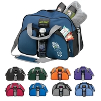 Duffel bag with large zippered main compartment, two front zip pockets,......